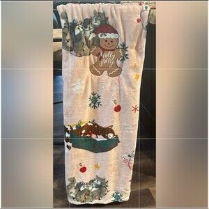 Viral CATS & CHRISTMAS FUN THROW BLANKET by Holly Jolly